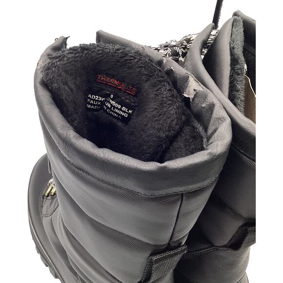 Alpine Design Women's Willow Quilted 200G Snow Boots Black Size 8 - Picture 8 of 9